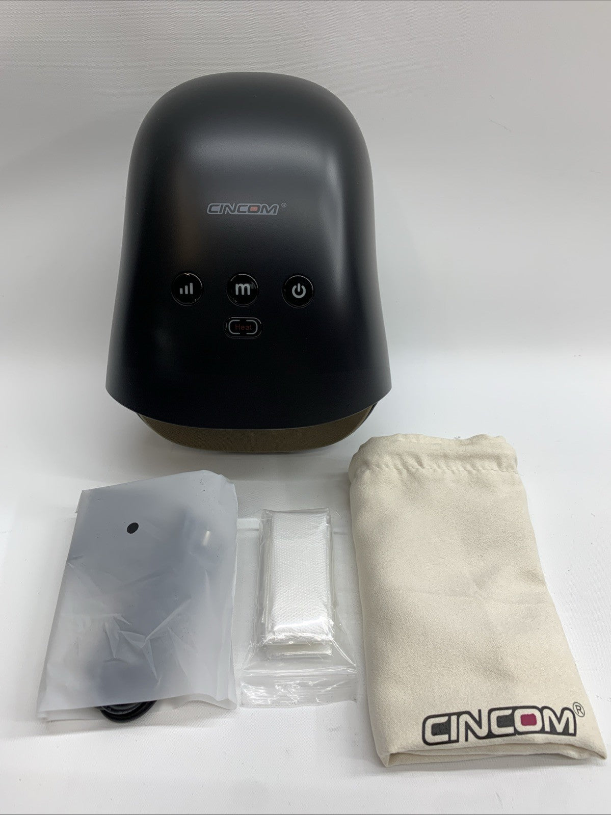 CINCOM Hand Massager - Cordless Hand Massager with Heat and Compression Black