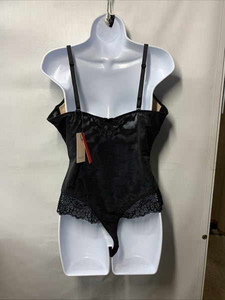 Popilush Shapewear Bodysuits Lace Corset Tops Tummy Control Size Large Black