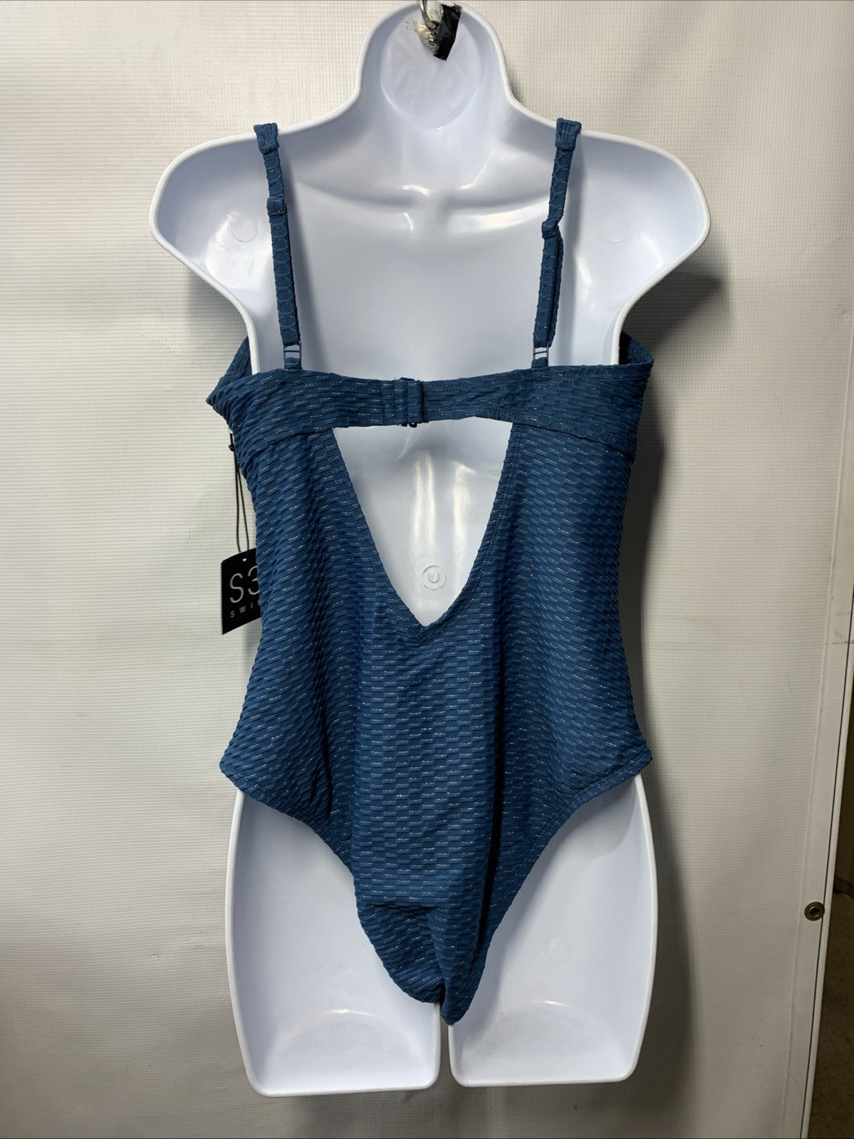 S3 Swim Women's Underwire One Piece Suit Swimsuit Size Large Swimwear Dusk Blue