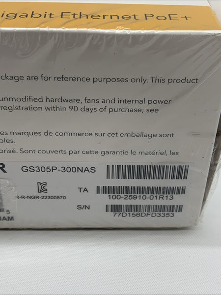 NETGEAR Business 5 Port Gigabit Ethernet PoE Unmanaged Switch 4 x PoE+ @ 63W