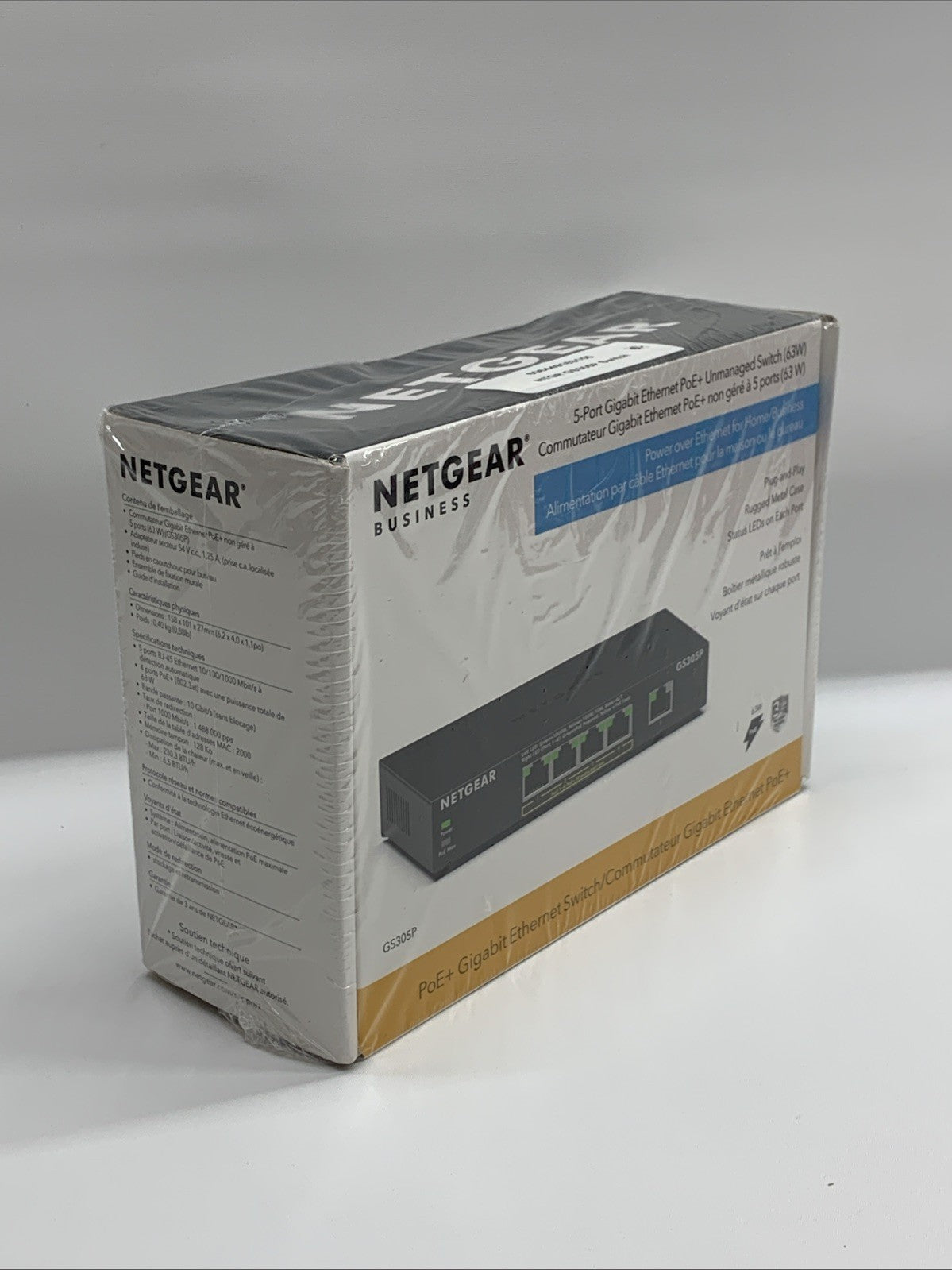 NETGEAR Business 5 Port Gigabit Ethernet PoE Unmanaged Switch 4 x PoE+ @ 63W