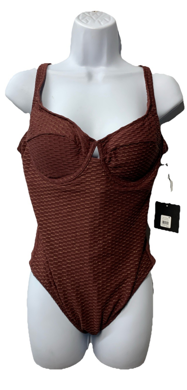S3 Swim Women's Underwire One Piece Swimsuit Size Medium Swimwear Sangria 603