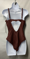 S3 Swim Women's Underwire One Piece Swimsuit Size Medium Swimwear Sangria 603