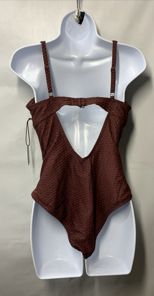 S3 Swim Women's Underwire One Piece Swimsuit Size Medium Swimwear Sangria 603