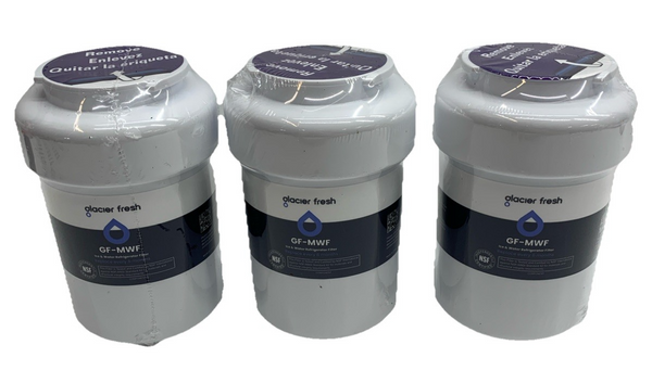 3 x Glacier Fresh GF-MWF Ice Water Refrigerator Filter For GE Kenmore 46-9991