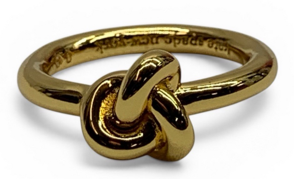 Kate Spade New York Double Knot Ring 700 Gold Size 8 Everyday Wear Casual Classi