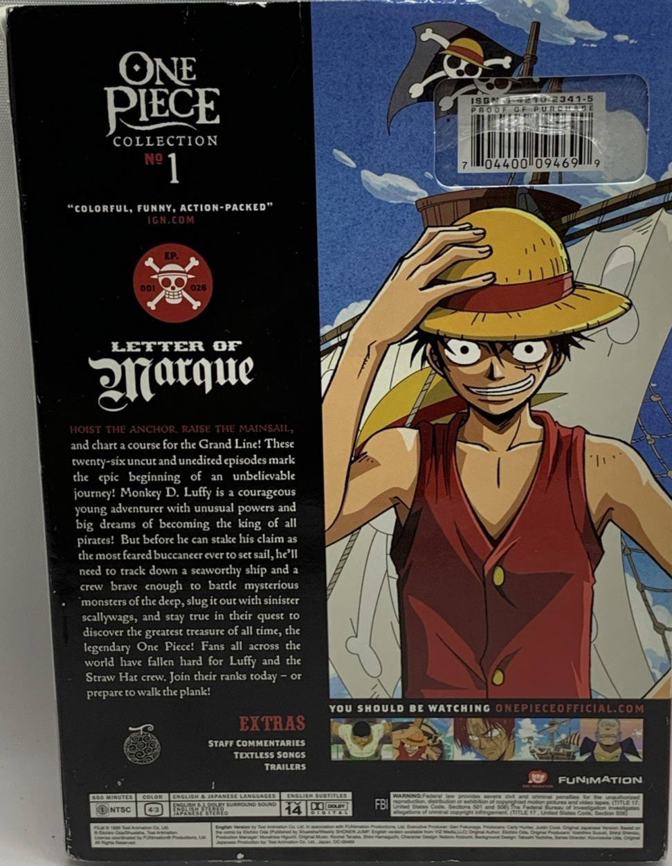 Shonen Jump One Piece: Collection One [New DVD] Boxed Set Colorful Action-Packed