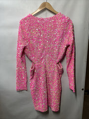 Petal & Pup Women's Kelly Long Sleeve Sequin Mini Dress Long Sleeve Size XL