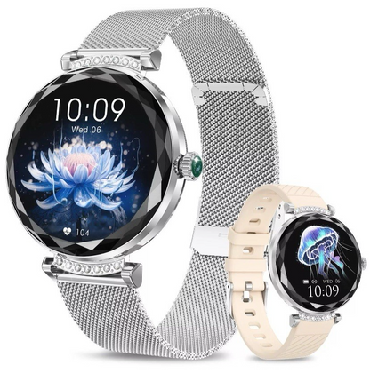 niolina Smartwatch Donna con Chiamate Bluetooth 1.19" AMOLED Orologio Smartwatch
