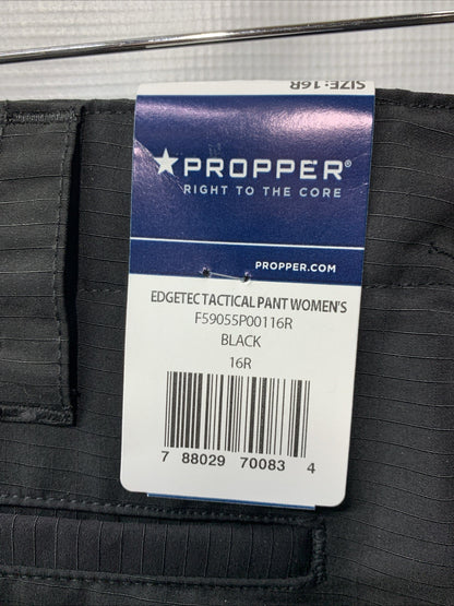 Propper Women’s EdgeTec Tactical Pant Lightweight Ripstop with Pockets 16R Black