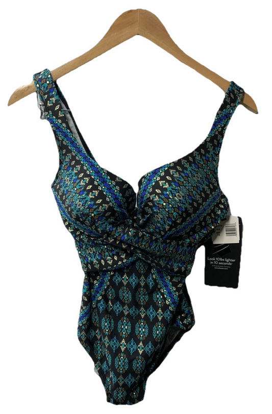 Miraclesuit Women's Swimwear Slimming Escape Underwire Molded Cup Bra 10