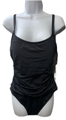 La Blanca S021-0087 Plus Size Ruched One Piece Swimsuit Swimwear Black Size 16W