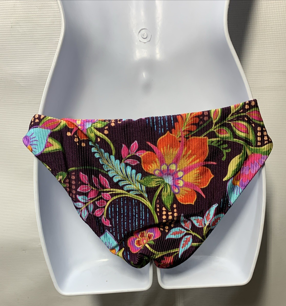 BECCA Women's Portofino Ring Bikini Bottom Underwear Cheeky Floral Size Medium