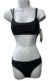 Spyder Women's Two Piece Swimsuit Midnight Black Swimwear Mid Rise Size Small