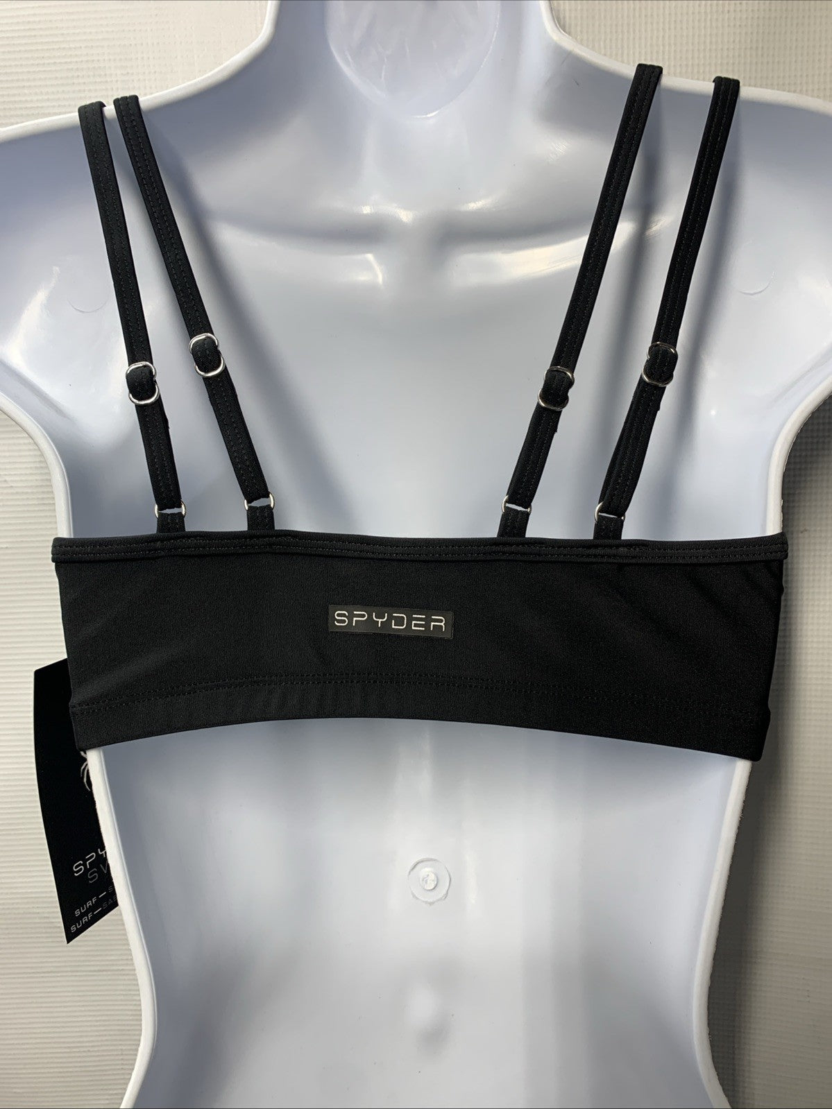 Spyder Women's Two Piece Swimsuit Midnight Black Swimwear Mid Rise Size Small