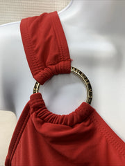 Michael Kors Women's Standard Solid Logo Ring Shoulder One Piece Red  Size 10