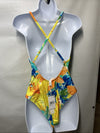 Sunshine 79 Womens V-plunge Neckline Mio One Piece Swimsuit Floral Swimwear SZ 8