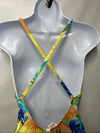 Sunshine 79 Womens V-plunge Neckline Mio One Piece Swimsuit Floral Swimwear SZ 8
