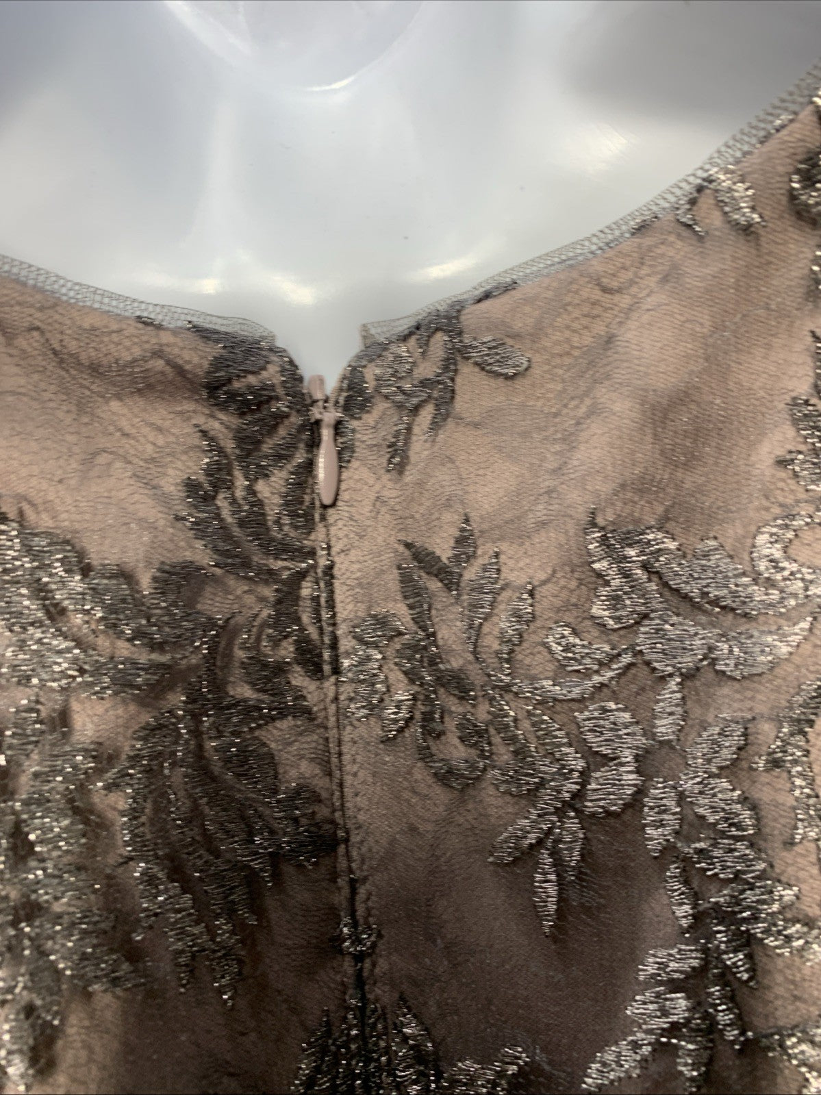 Adrianna Papell Women's Embroidered Pop Over Mob Dress Formal Wedding Size 12