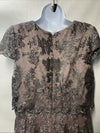 Adrianna Papell Women's Embroidered Pop Over Mob Dress Formal Wedding Size 12