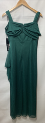 Alex Evenings Long Cold Shoulder Dress Mother of the Bride Dress Wedding SZ 10P