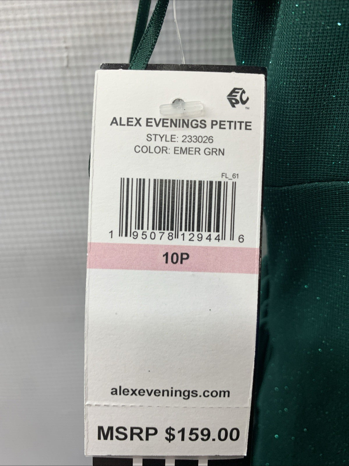 Alex Evenings Long Cold Shoulder Dress Mother of the Bride Dress Wedding SZ 10P