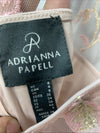 Adrianna Papell Women's Floral Embroidery Sheath Dress Party Size 4 Rose Gold