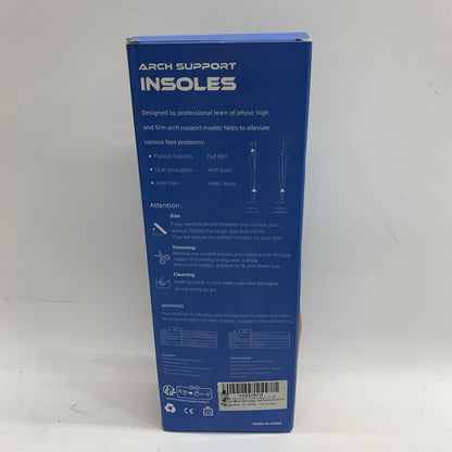 PCSsole Heavy Duty Support Orthotic Insoles 220+ lbs Pain Relief Women Size 5-7