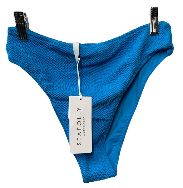 Seafolly Women's High Rise Hipster Full Coverage Bikini Bottom Swimsuit Size 8