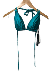 La Blanca Womens Goddess Halter Bikini Swimsuit Top Teal Swimwear LB5RR80 Size 4