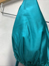 La Blanca Womens Goddess Halter Bikini Swimsuit Top Teal Swimwear LB5RR80 Size 4