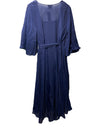 City Chic Kira Maxi Dress Wrap V-neckline Navy Blue 3/4