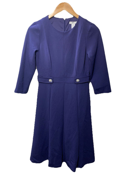 London Times Womens Tab-Waist Fit & Flare Formal Dress 3/4-length Sleeve Size 4P