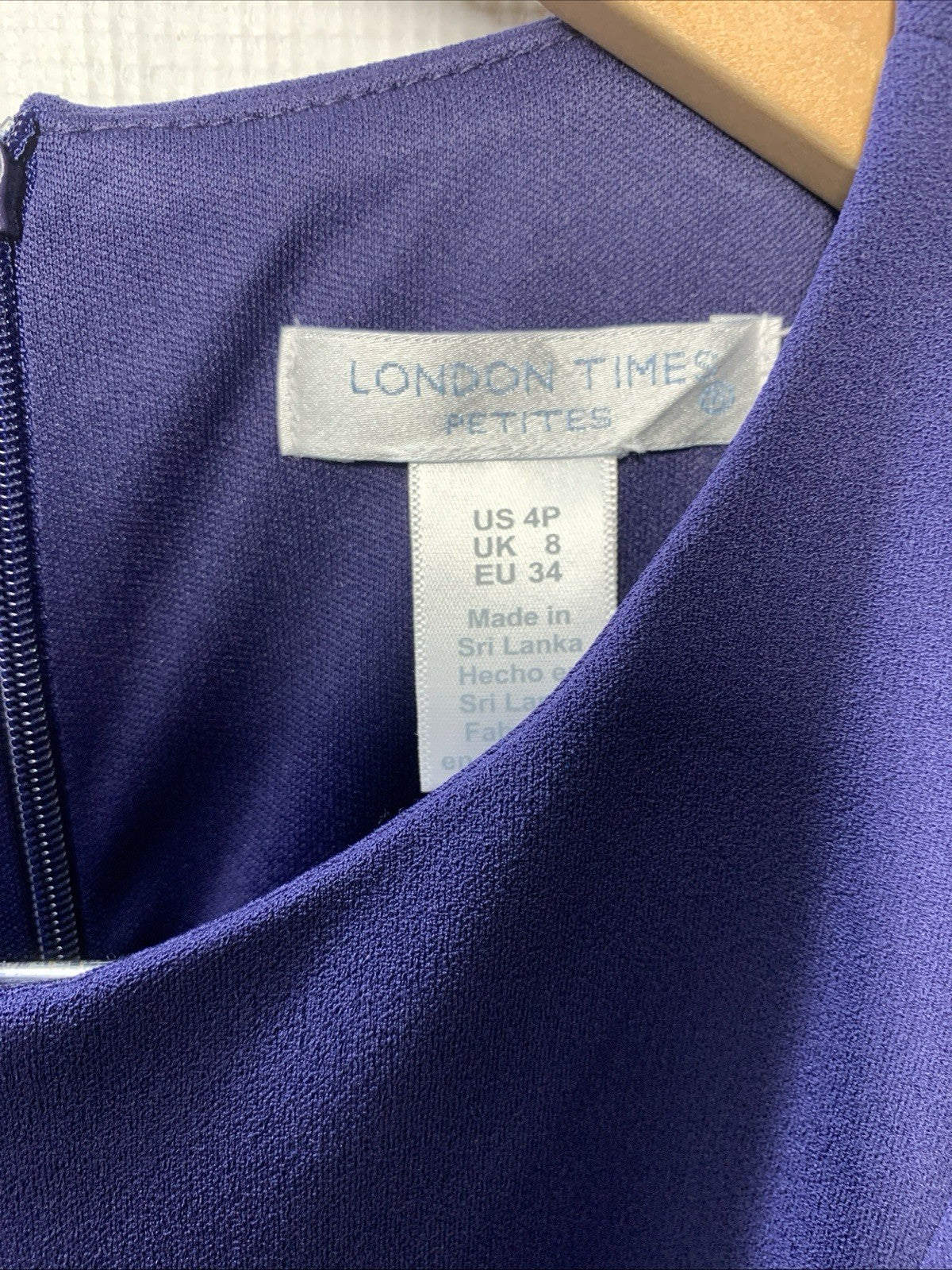 London Times Womens Tab-Waist Fit & Flare Formal Dress 3/4-length Sleeve Size 4P