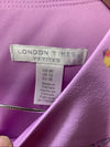 London Times Floral Border Cap Sleeve Fit & Flare Dress Rounded neckline Size 8P