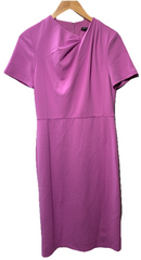 Maggy London Womens Chic Asymmetric Crew Neck Short Sleeve Below The Knee Size 6