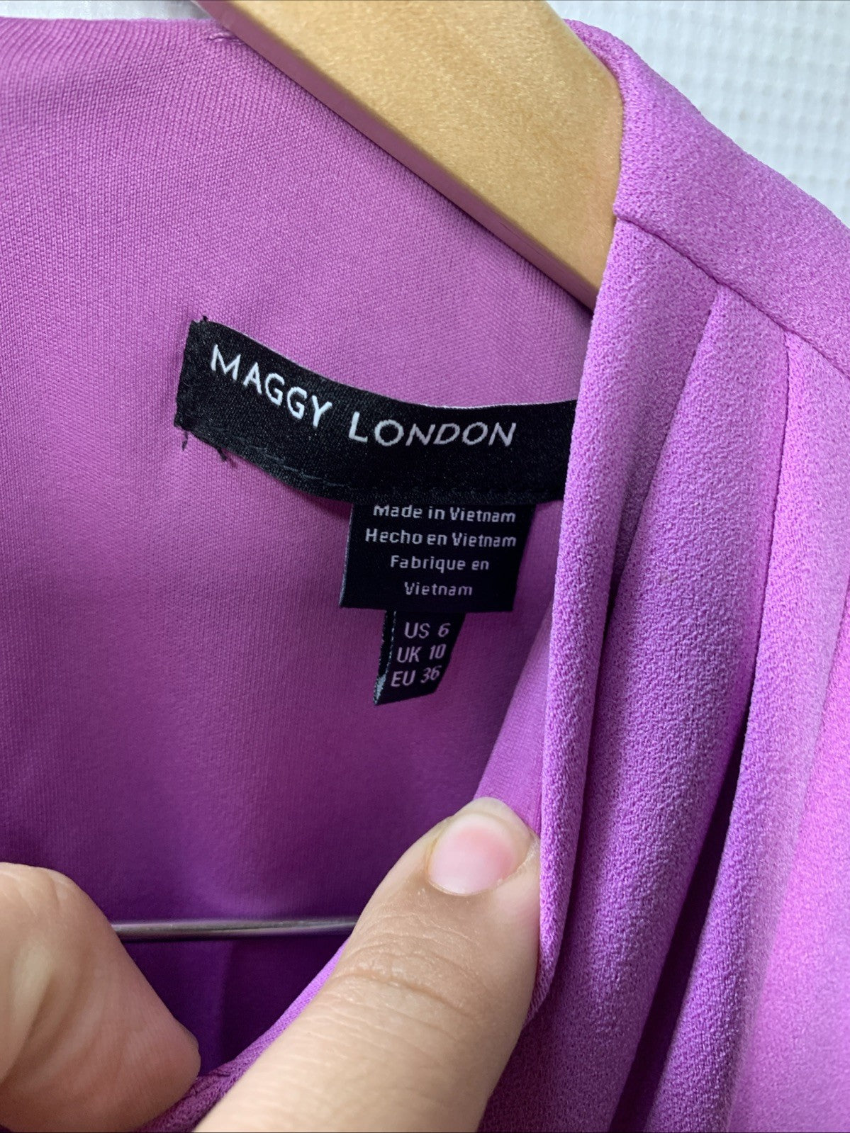 Maggy London Womens Chic Asymmetric Crew Neck Short Sleeve Below The Knee Size 6