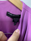 Maggy London Womens Chic Asymmetric Crew Neck Short Sleeve Below The Knee Size 6