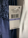Alex Evenings Women's Long Cowl Back Mother of The Bride Dress Size 18 Navy
