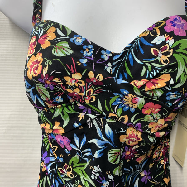 Gottex Women's Tankini Top 34D Pull-On Swimsuit Floral Swimwear Beach E24081D20