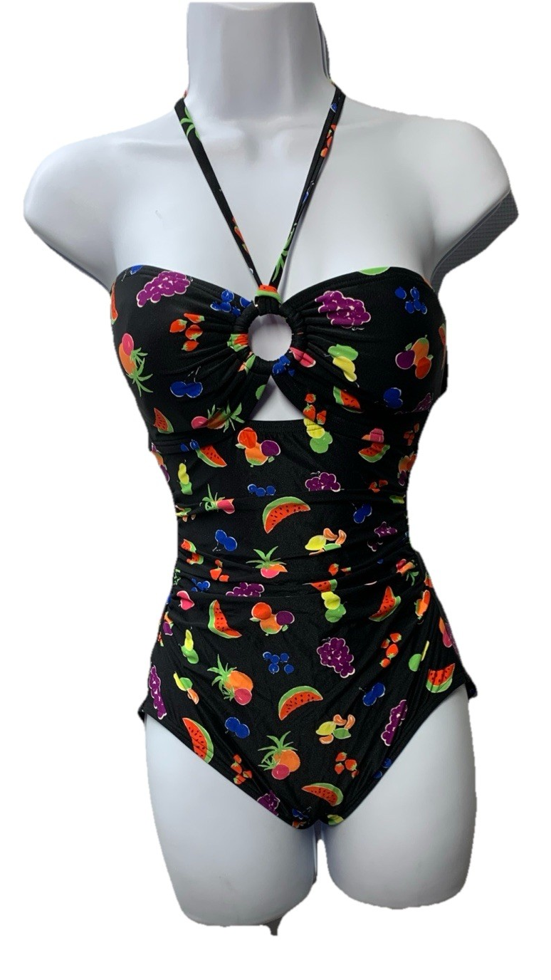 Kate Spade New York Women's Swimwear Bandeau One Piece Beach Swimsuit Size Small
