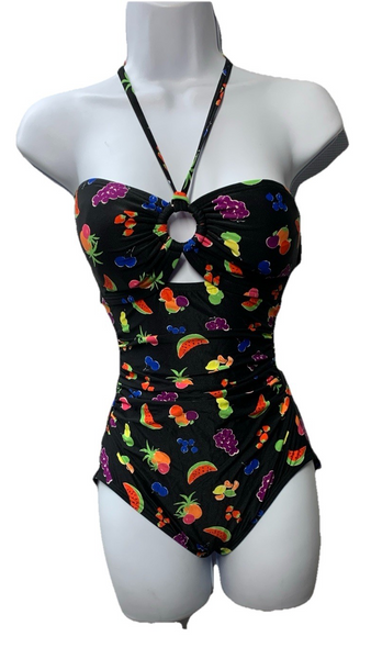 Kate Spade New York Women's Swimwear Bandeau One Piece Beach Swimsuit Size Small