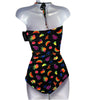 Kate Spade New York Women's Swimwear Bandeau One Piece Beach Swimsuit Size Small