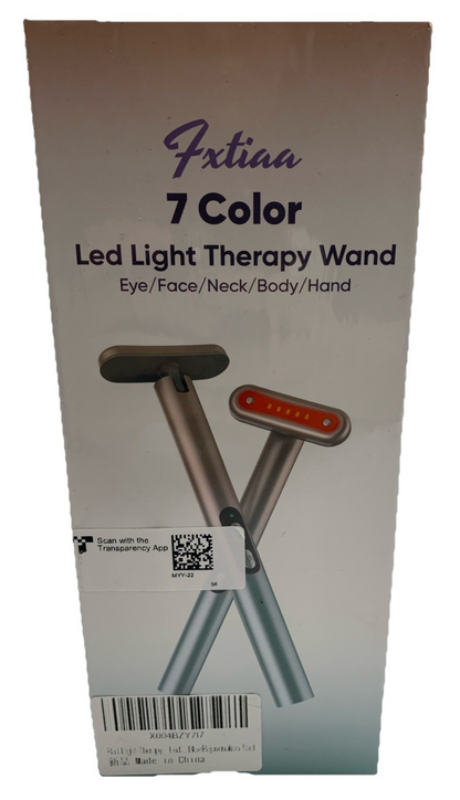 Fxtiaa Led-Face-Wand 7 in 1 LED Light Therapy Facial Red/Blue Rejuvenation Tool