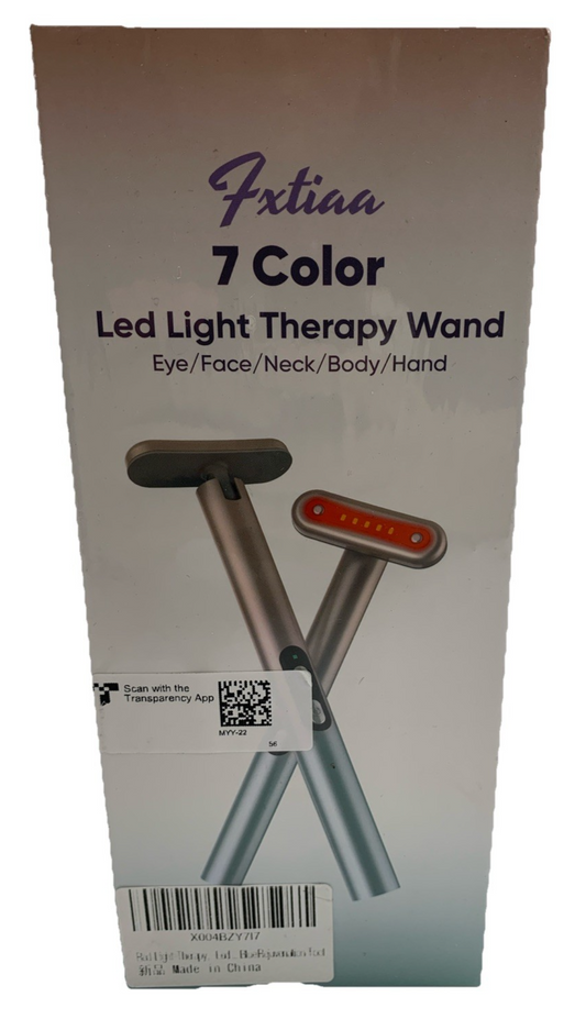 Fxtiaa Led-Face-Wand 7 in 1 LED Light Therapy Facial Red/Blue Rejuvenation Tool