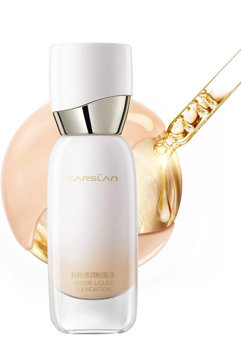 Carslan Sheer Liquid Foundation W/ Hydrating Serum 24H Lasting P02 Classic Ivory