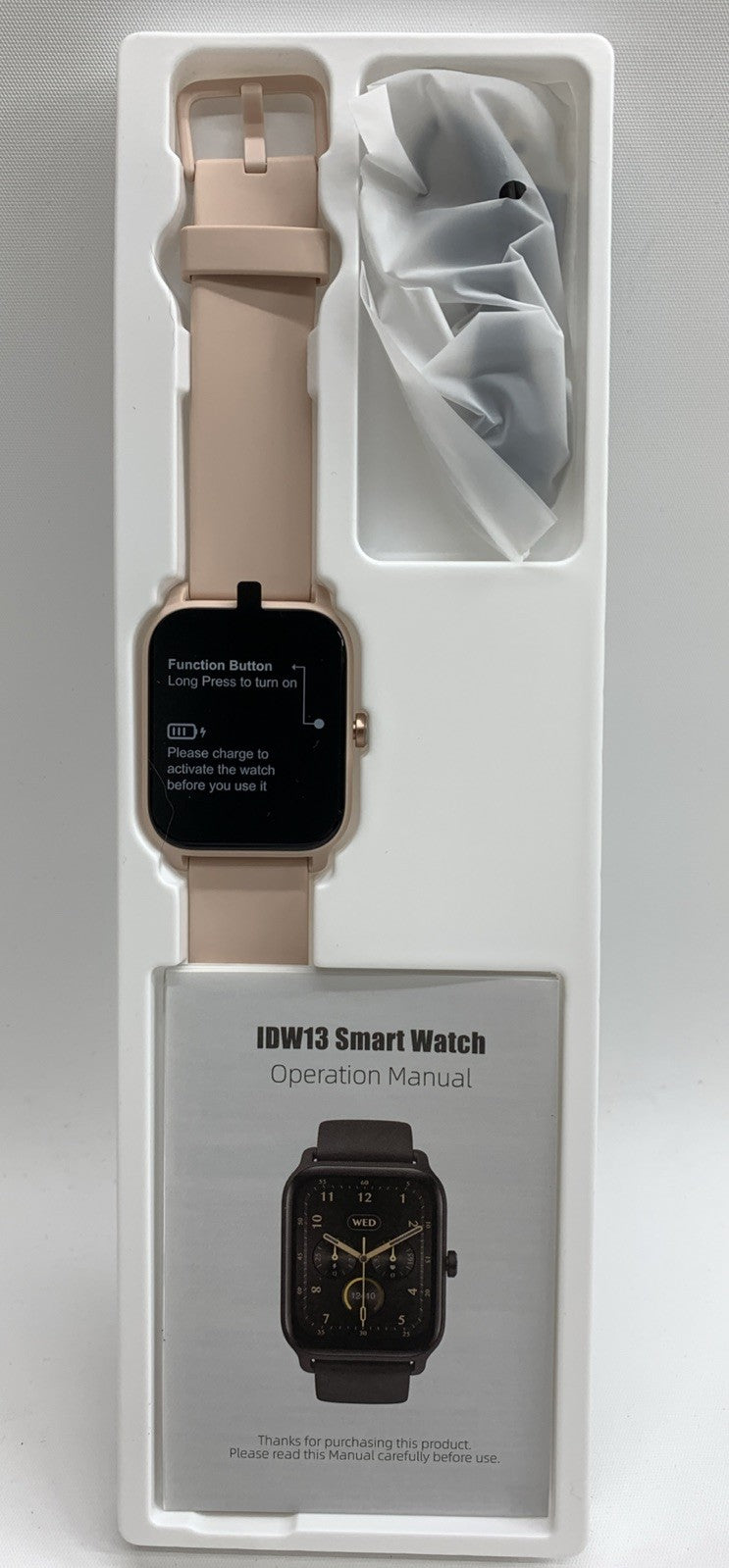 IDW13 Smart Wrist Watch, Answer/Dial Call & Alexa Built-in, 1.8" Screen Rose