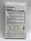 Ergohead Women's Socks Compression Thigh High Stockings Beige XL Open Toe 23-32