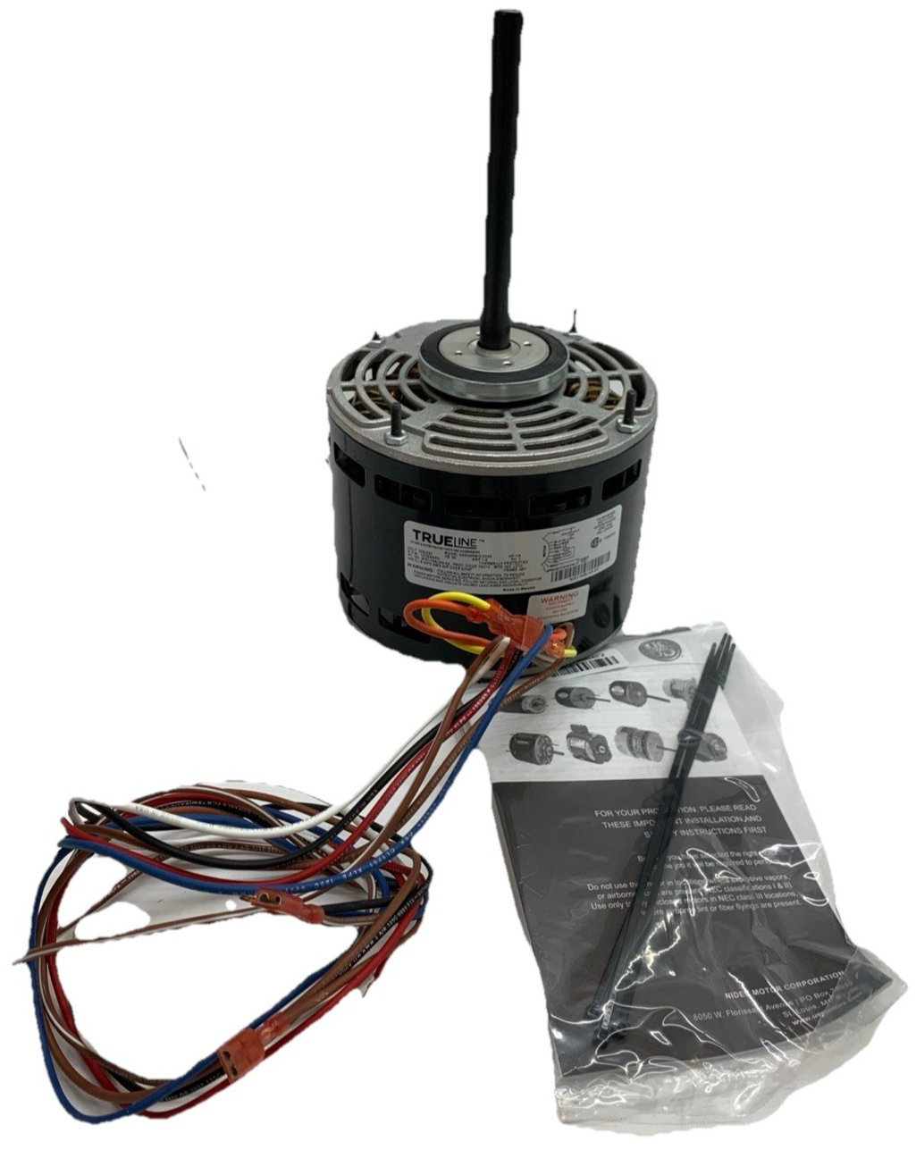 W51-14BJA3-02 HVAC Blower Fan Motor 1/4 HP 1 Phase 3 Speed 208/230V 1075 RPM