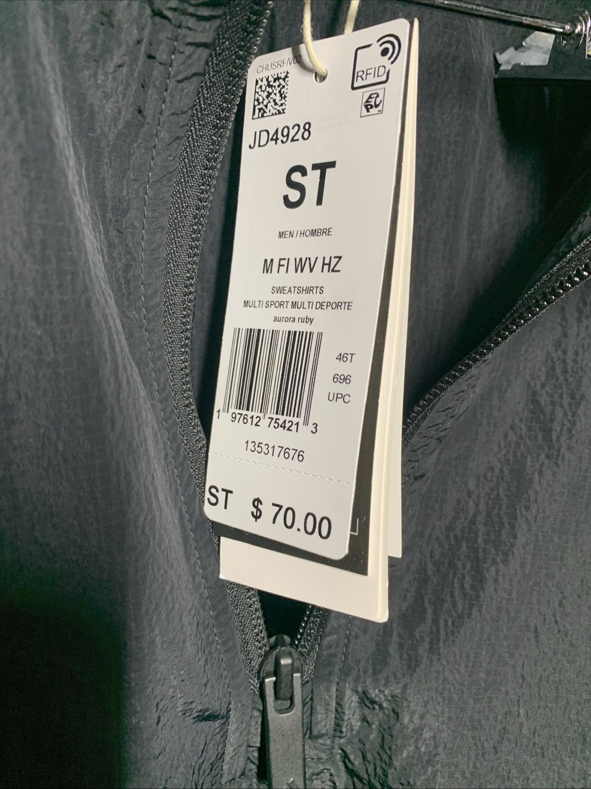 adidas Men's Size Future Icons 3-Stripes Woven Sweatshirt Long Sleeve Size ST